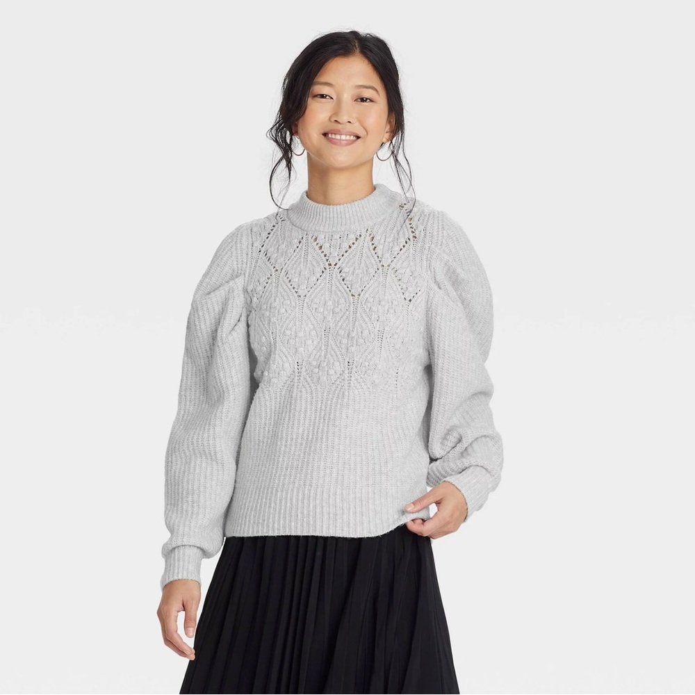 A New Day puff sleeve sweater (Target)